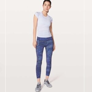 Lululemon Fast & Free 7/8 Tight II 25" Nulux Linear Flux Light Size‎ 8